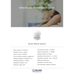 Voyant d'avertissement intelligent de capteur de corps humain - Orvibo SN20 48.4*53.4mm · Smarty Paris